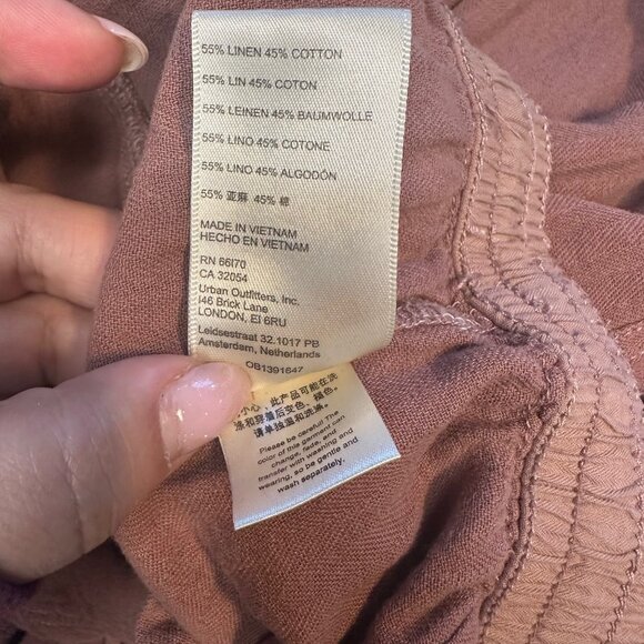 Free People Feelin Good Utility Linen & Cotton Blend Pants in Mauve - Medium - Picture 11 of 12